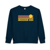 Jackson Hole, Wyoming Toddler Sweatshirt - Retro Sun Jackson Hole Toddler Crewneck Sweatshirt