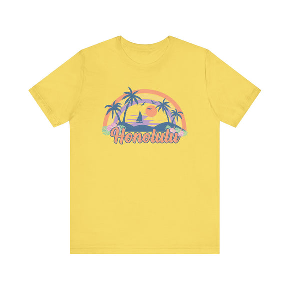 Honolulu, Hawaii T-Shirt - Retro Beach Unisex Honolulu Shirt