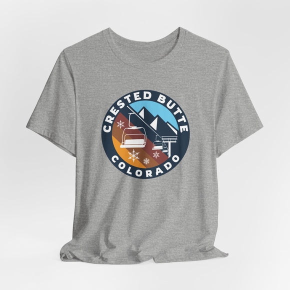 Crested Butte, Colorado T Shirt - Retro Ski Lift Tee