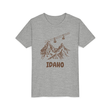 Buy athletic-heather Idaho Youth T-Shirt — Vintage Gondola Ski Mountain Tee
