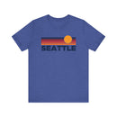 Seattle, Washington T-Shirt Retro Sun Ombre Unisex Tee, Vintage Washington Tee, Mountain Sun Seattle Tee, Washington Souvenir Shirt-6