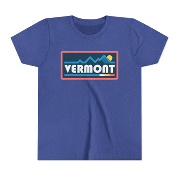 Buy heather-true-royal Vermont Youth Graphic Tee - Kids T Shirt