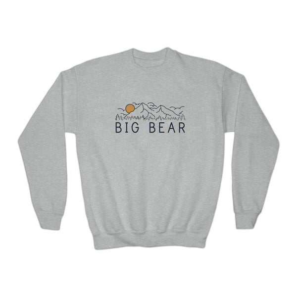 Big Bear, California Youth Sweatshirt - Unisex Kid's Big Bear Crewneck Sweatshirt