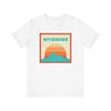 Retro Wyoming T-Shirt, Mountain Sun Tee, Unisex Graphic Shirt, Vintage Wyoming Top, Outdoor Adventure Clothing