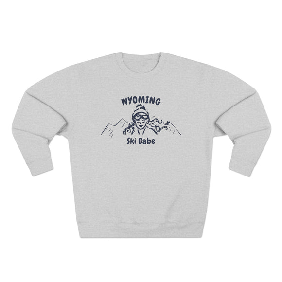 Premium Wyoming Ski Babe Sweatshirt