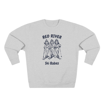 Buy heather-grey Premium Red River, New Mexico Ski Babes Sweatshirt