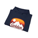 Golden, Colorado Hoodie - Retro Ombre Unisex Golden Hoodie Sweatshirt-8