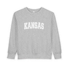 Kansas Toddler Sweatshirt - Kansas Toddler Crewneck Sweatshirt