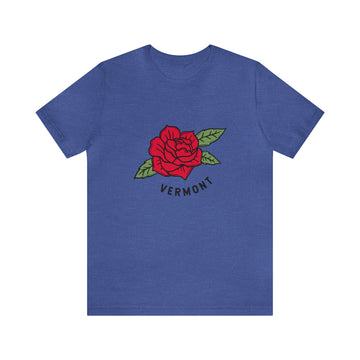 Buy heather-true-royal Vermont T-Shirt - Retro Unisex Vermont Shirt