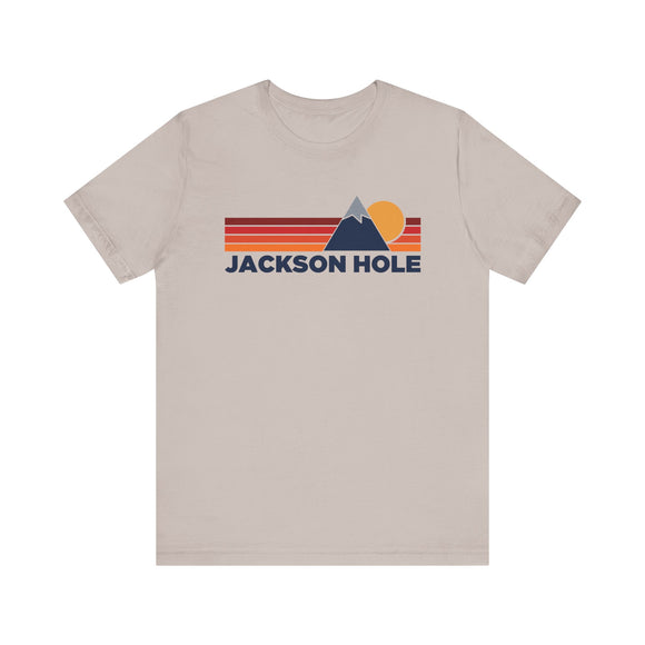 Retro Jackson Hole, Wyoming T-shirt, Mountain Tee, Vintage Jackson Hole Unisex Jersey Shirt, Outdoor Hiking Apparel