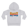 Banff Toddler Hoodie - Retro Mountain Sun Unisex Banff Toddler Sweatshirt