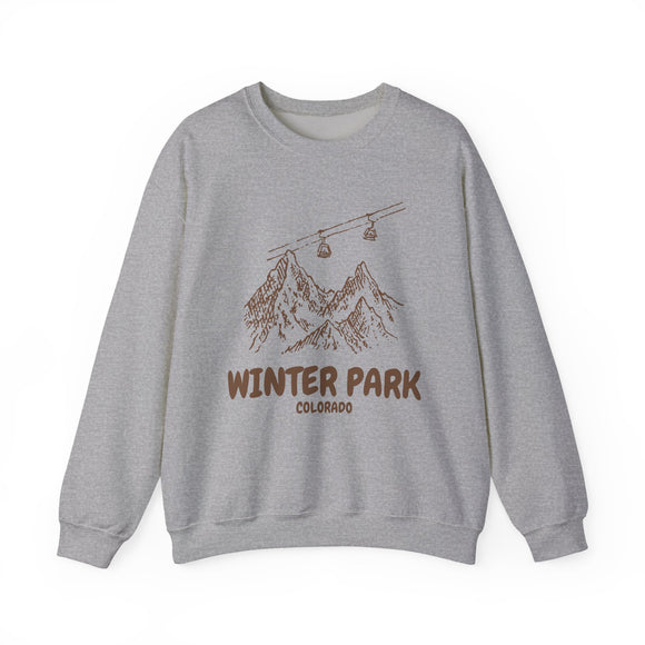 Winter Park, Colorado Mountain Gondola Sweatshirt, Travel Graphic