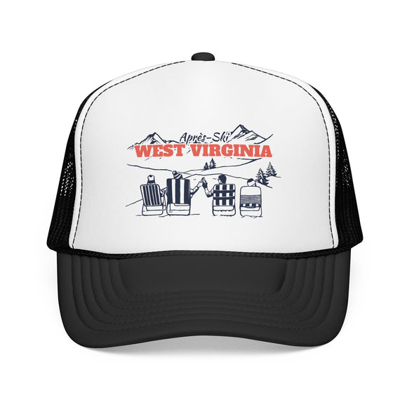 West Virginia Après-ski Trucker Hat — Foam Mesh Cap