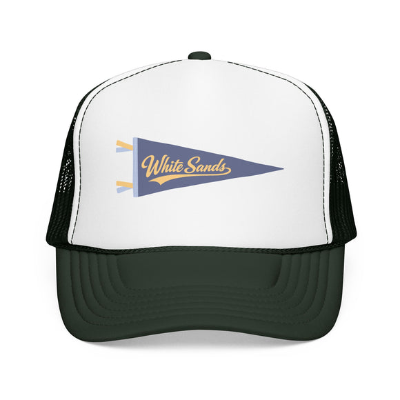 White Sands National Park Pennant Trucker Hat — Vintage Foam Mesh Cap