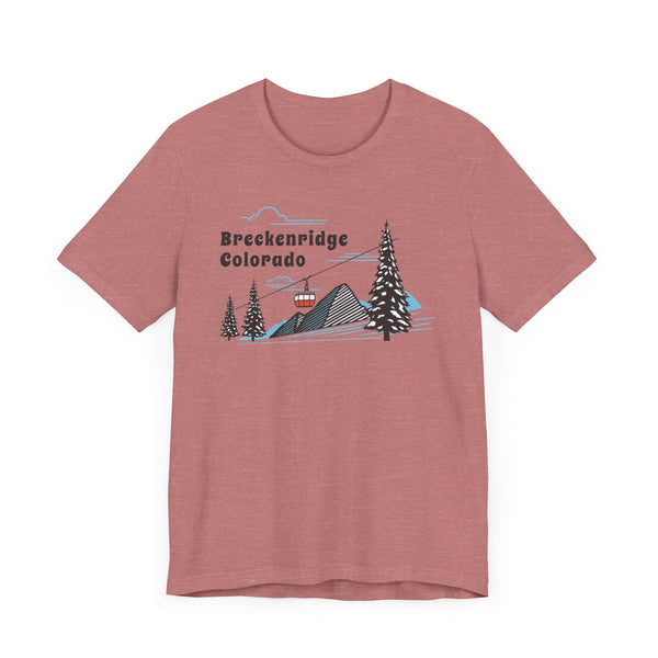 Breckenridge, Colorado T-Shirt - Retro Ski Mountain Gondola Unisex Breckenridge Shirt