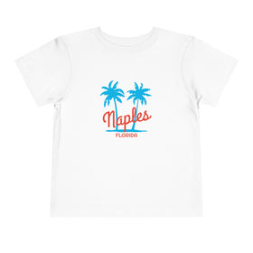 Naples, Florida Toddler T-Shirt - Retro Palm Tree Toddler Naples Shirt