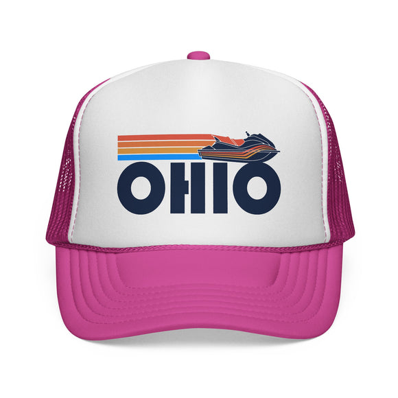 Ohio Retro PWC Boating Trucker Hat - Vintage Style Ohio Cap