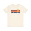 Vermont T-Shirt Retro Sun Ombre Unisex Tee, Vintage Vermont Tee, Mountain Sun Tee, Vermont Souvenir Shirt