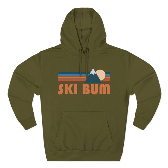 Ski Bum Hoodie - Retro Mountain Unisex Sweatshirt