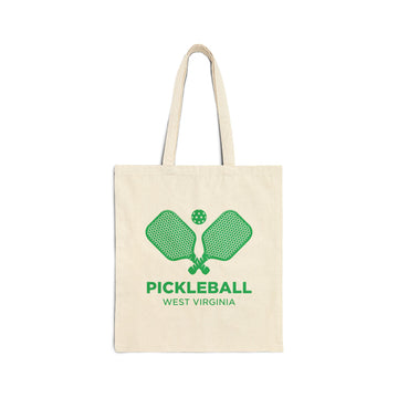 West Virginia Cotton Canvas Pickleball West Virginia Tote Bag