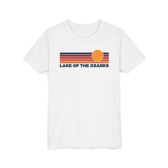 Lake of the Ozarks, Missouri Youth T-Shirt — Retro Sun Tee