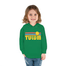 Tulum, Mexico Toddler Hoodie - Retro Sunrise Unisex Tulum Toddler Sweatshirt-14