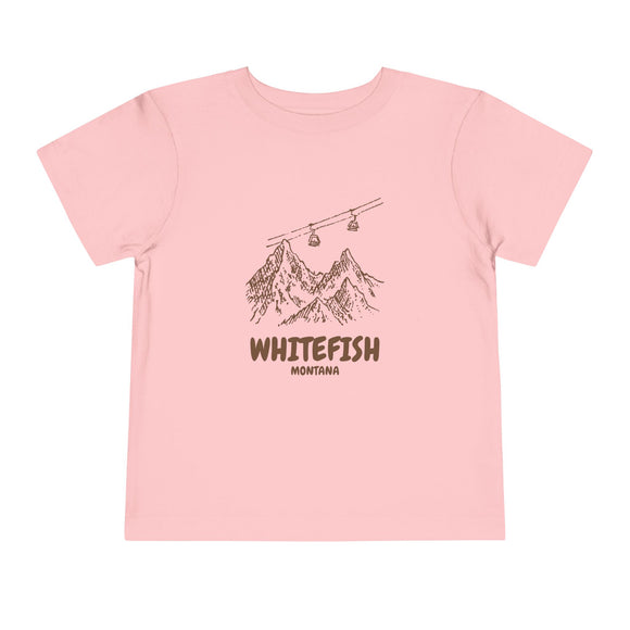 Whitefish, Montana Toddler T-Shirt — Vintage Gondola Ski Mountain Tee