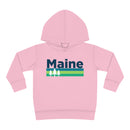 Maine Toddler Hoodie - Retro Trees Unisex Maine Toddler Sweatshirt-4
