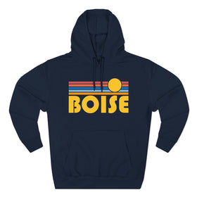 Boise, Idaho Hoodie - Retro Sun Unisex Sweatshirt
