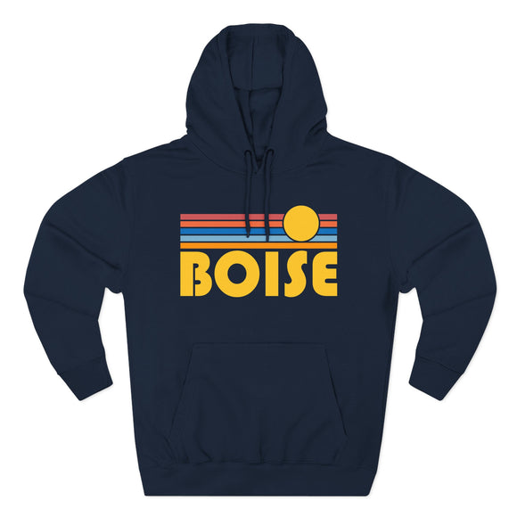 Boise, Idaho Hoodie - Retro Sun Unisex Sweatshirt