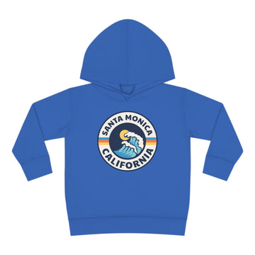 Buy vintage-royal Santa Monica, California Toddler Hoodie - Unisex Santa Monica Toddler Sweatshirt
