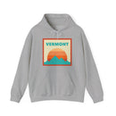 Vermont Mountain Sun Hoodie - Unisex Vermont Hooded Sweatshirt, Vermont Travel Sweatshirt, Vermont Sunset-1