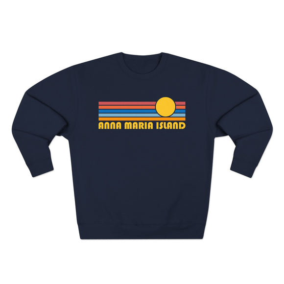 Premium Anna Maria Island, Florida Retro Sun Graphic Sweatshirt