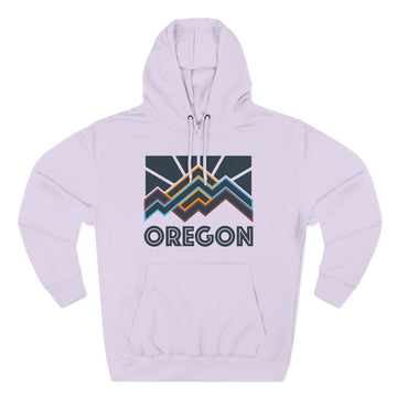 Buy lilac Oregon Hoodie - Retro Mountain Unisex Sweatshirt