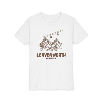 Leavenworth, Washington Youth T-Shirt — Vintage Gondola Ski Mountain Tee - 0