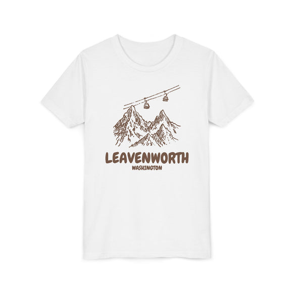 Leavenworth, Washington Youth T-Shirt — Vintage Gondola Ski Mountain Tee