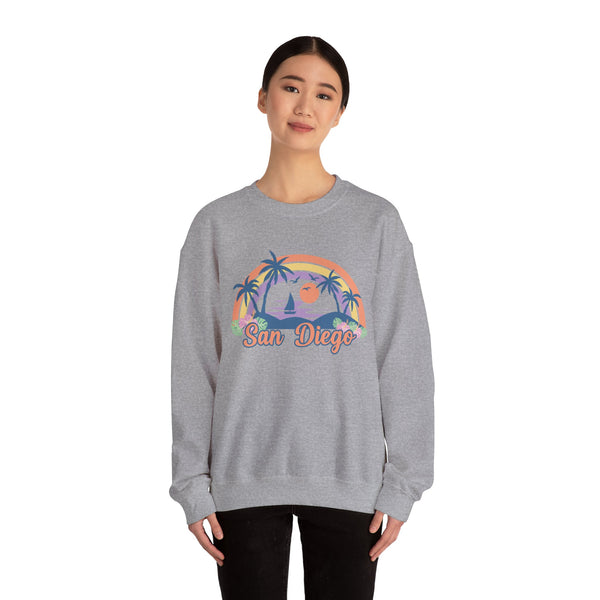 San Diego, California Sweatshirt - Unisex Retro Beach Crewneck San Diego Sweatshirt