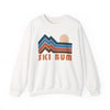 Ski Bum Sweatshirt Retro Mountains, Ski Bum Unisex Graphic Crewneck
