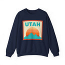 Retro Utah Sweatshirt, Mountain Sun Design, Unisex Crewneck, Gift for Outdoorsy Friends, Vintage Utah Jumper-3