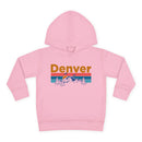 Denver Toddler Hoodie - Retro Mountain Sun Unisex Denver Toddler Sweatshirt-5