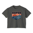 Women's Aspen, Colorado Boxy Graphic Tee - Slightly Cropped-3