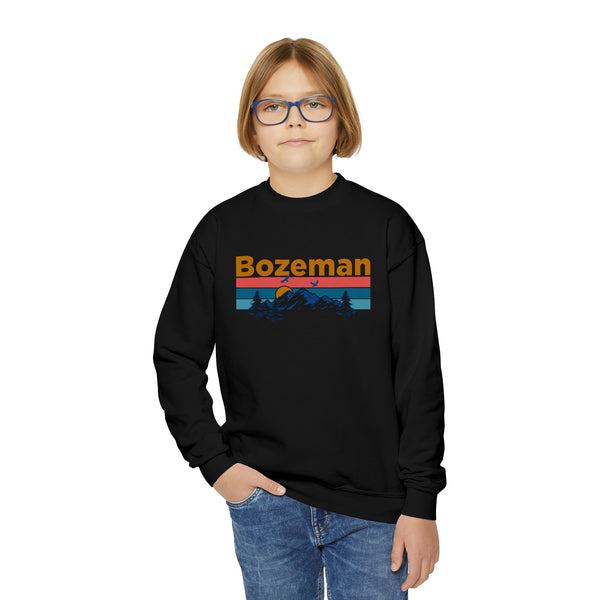 Bozeman, Montana Youth Sweatshirt - Unisex Kid's Bozeman Crewneck Sweatshirt