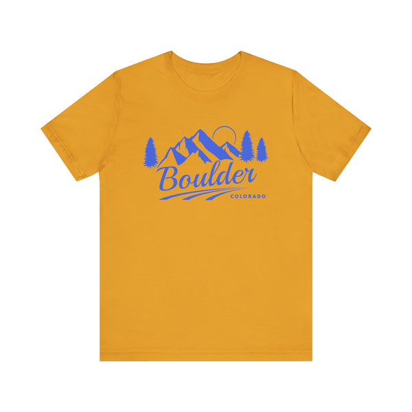 Boulder, Colorado T-Shirt - Retro Mountain Unisex Boulder Shirt