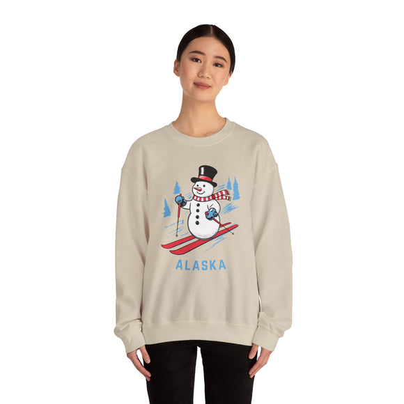Alaska Sweatshirt - Ski Snowman Graphic Crewneck