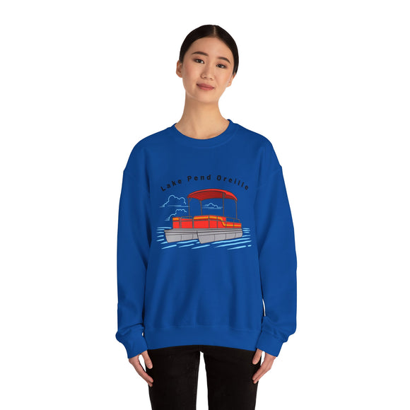 Lake Pend Oreille, Idaho Sweatshirt - Pontoon Boat Sweatshirt
