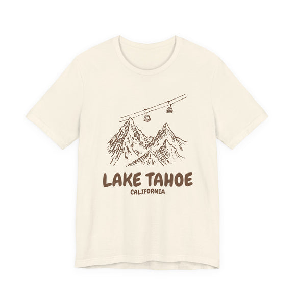 Lake Tahoe, California Mountain T-Shirt — Vintage Gondola Ski Mountain Tee
