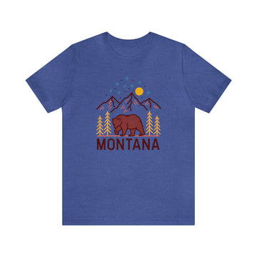 Buy heather-true-royal Montana T-Shirt - Retro Unisex Montana Shirt