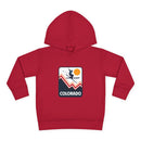 Colorado Toddler Hoodie - Unisex Snow Skiing Fleece Pullover Sweatshirt, Winter Kids Ski Clothing, Youth Mountain Resort Apparel, Cozy Child-1