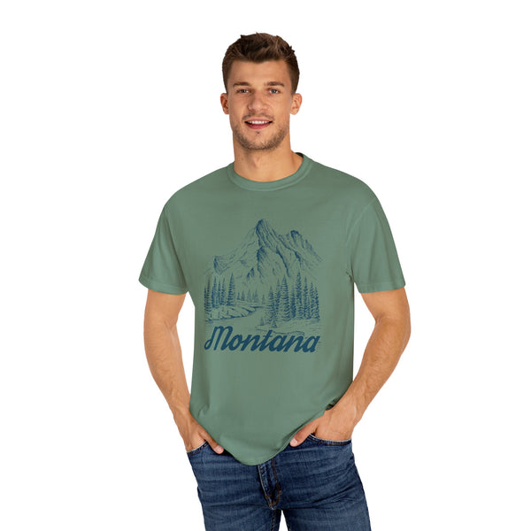 Montana Graphic Tee - Mountain Illustration Montana T Shirt