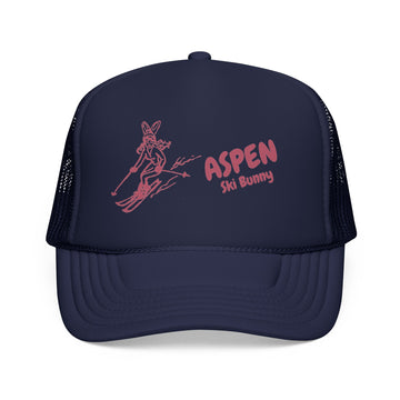 Buy dark-navy Aspen, Colorado Ski Bunny Foam Trucker Hat